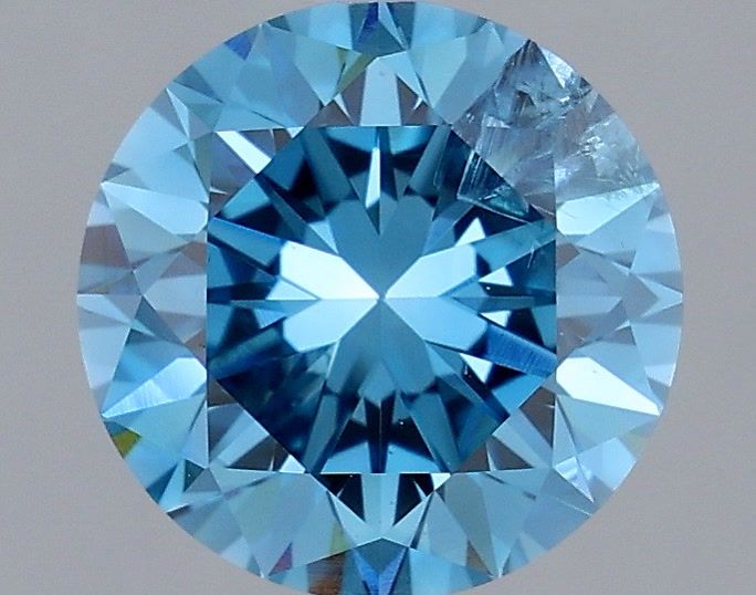 2.13 Carat Round Shaped, Very Good Cut, FANCY BLUE Color, I1 Clarity, IGI Certified Lab Grown Diamond
