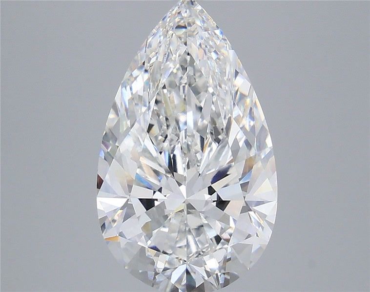 5.45 Carat Pear Shaped, Ideal Cut, E Color, VVS2 Clarity, IGI Certified Lab Grown Diamond