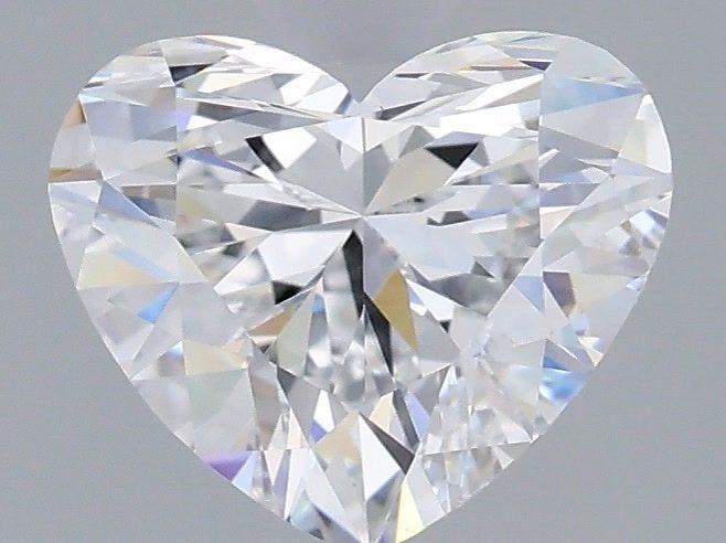 1.60 Carat Heart Shaped, Ideal Cut, D Color, VVS2 Clarity, IGI Certified Lab Grown Diamond