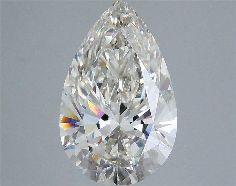 5.09 Carat Pear Shaped, Ideal Cut, H Color, VS1 Clarity, IGI Certified Lab Grown Diamond