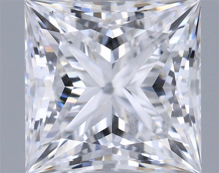 1.24 Carat Princess Shaped, Ideal Cut, D Color, VVS2 Clarity, IGI Certified Lab Grown Diamond