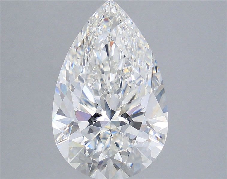 4.51 Carat Pear Shaped, Very Good Cut, F Color, VVS2 Clarity, IGI Certified Lab Grown Diamond
