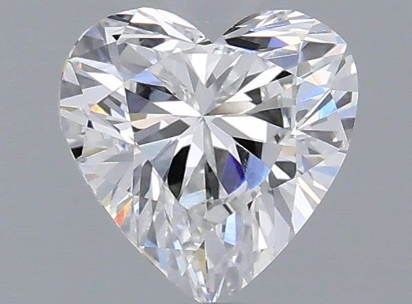 0.65 Carat Heart Shaped, Very Good Cut, D Color, VVS2 Clarity, IGI Certified Lab Grown Diamond