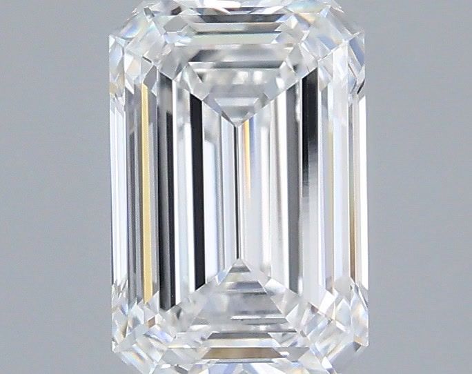 1.60 Carat Emerald Shaped, Ideal Cut, D Color, VVS2 Clarity, IGI Certified Lab Grown Diamond