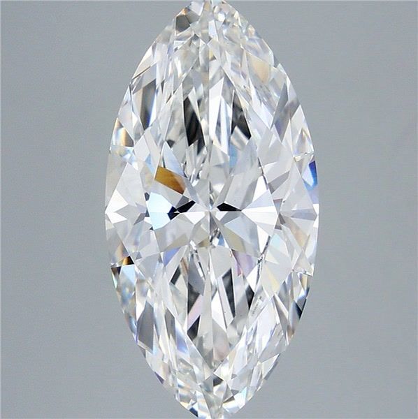 6.08 Carat Marquise Shaped, Ideal Cut, E Color, VVS2 Clarity, IGI Certified Lab Grown Diamond