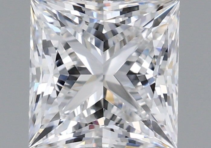1.26 Carat Princess Shaped, Ideal Cut, D Color, VVS1 Clarity, IGI Certified Lab Grown Diamond