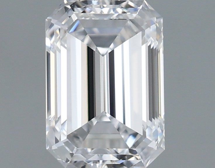 0.98 Carat Emerald Shaped, Ideal Cut, D Color, VS1 Clarity, IGI Certified Lab Grown Diamond