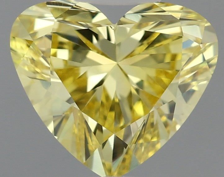1.01 Carat Heart Shaped, Very Good Cut, FANCY VIVID YELLOW Color, VVS2 Clarity, IGI Certified Lab Grown Diamond