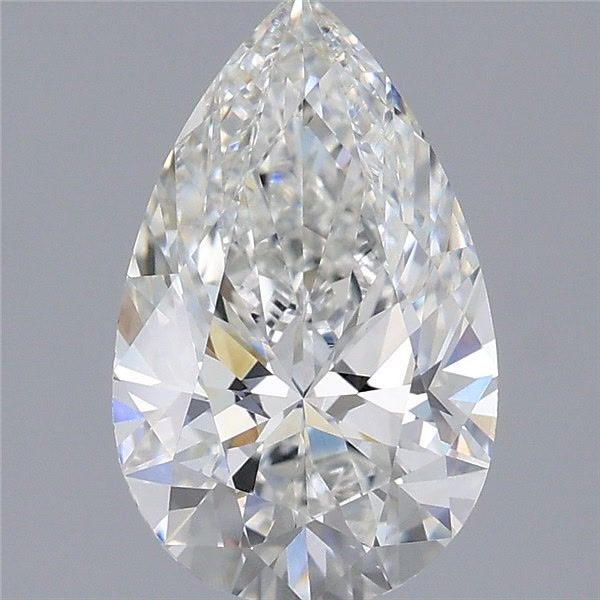 2.49 Carat Pear Shaped, Excellent Cut, F Color, VVS2 Clarity, IGI Certified Lab Grown Diamond