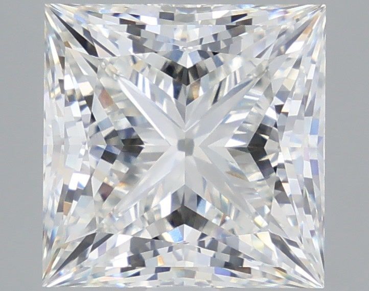 5.26 Carat Princess Shaped, Ideal Cut, F Color, VVS2 Clarity, IGI Certified Lab Grown Diamond