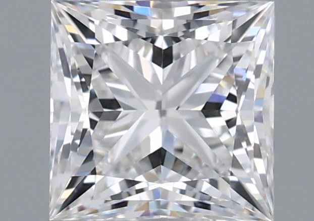 1.21 Carat Princess Shaped, Ideal Cut, D Color, VVS2 Clarity, IGI Certified Lab Grown Diamond