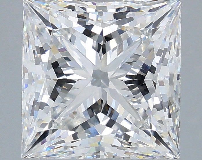 4.11 Carat Princess Shaped, Ideal Cut, E Color, VS1 Clarity, IGI Certified Lab Grown Diamond