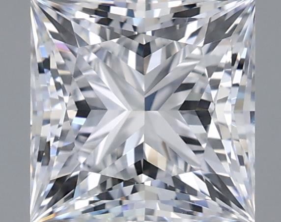 1.56 Carat Princess Shaped, Ideal Cut, D Color, VVS1 Clarity, IGI Certified Lab Grown Diamond