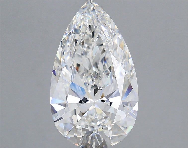 6.10 Carat Pear Shaped, Ideal Cut, E Color, VVS2 Clarity, IGI Certified Lab Grown Diamond