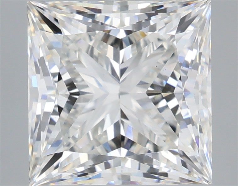 5.08 Carat Princess Shaped, Ideal Cut, F Color, VS1 Clarity, IGI Certified Lab Grown Diamond