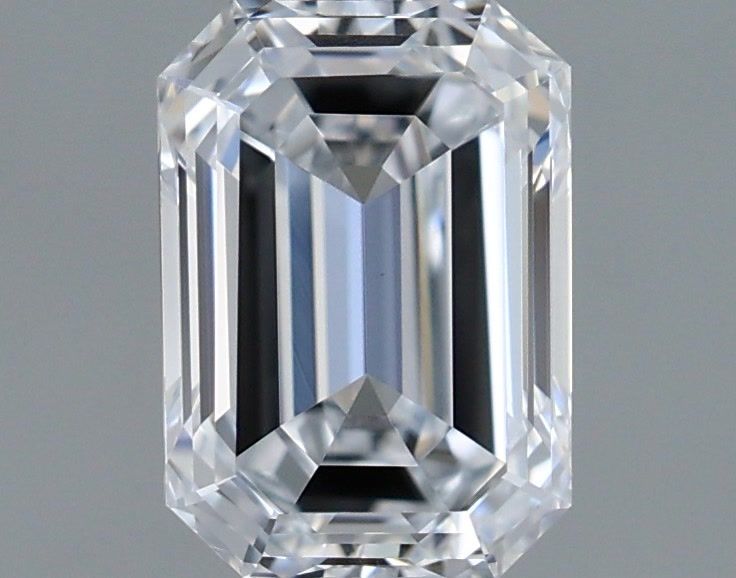 0.98 Carat Emerald Shaped, Ideal Cut, E Color, VVS2 Clarity, IGI Certified Lab Grown Diamond