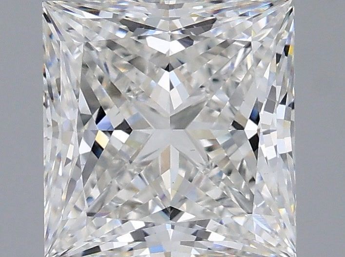 2.59 Carat Princess Shaped, Ideal Cut, F Color, VS1 Clarity, IGI Certified Lab Grown Diamond
