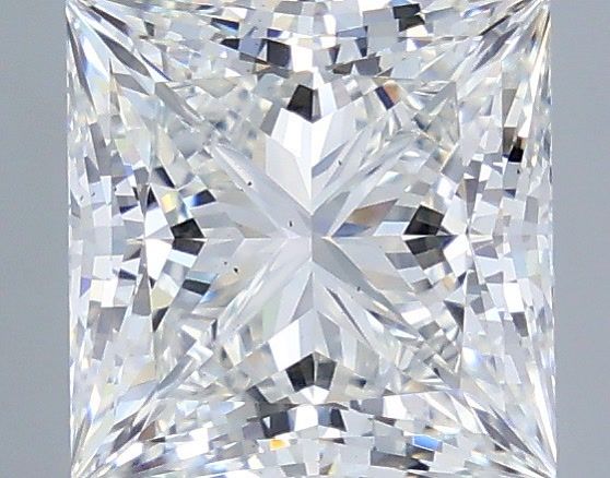 3.01 Carat Princess Shaped, Ideal Cut, G Color, VS2 Clarity, IGI Certified Lab Grown Diamond