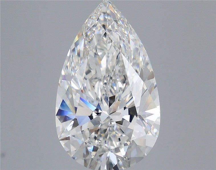 6.54 Carat Pear Shaped, Very Good Cut, F Color, VS1 Clarity, IGI Certified Lab Grown Diamond