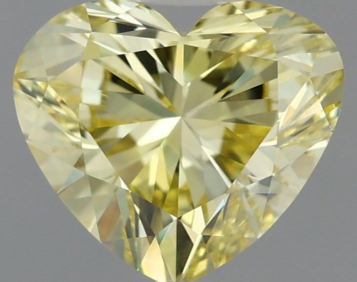 1.03 Carat Heart Shaped, Very Good Cut, FANCY VIVID YELLOW Color, VVS2 Clarity, IGI Certified Lab Grown Diamond