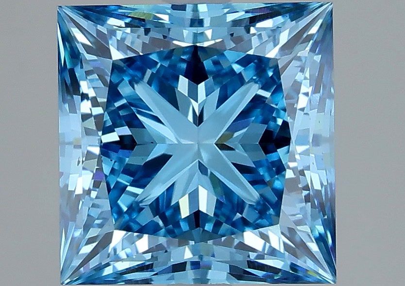 3.02 Carat Princess Shaped, Ideal Cut, VS2 Clarity, IGI Certified Lab Grown Diamond