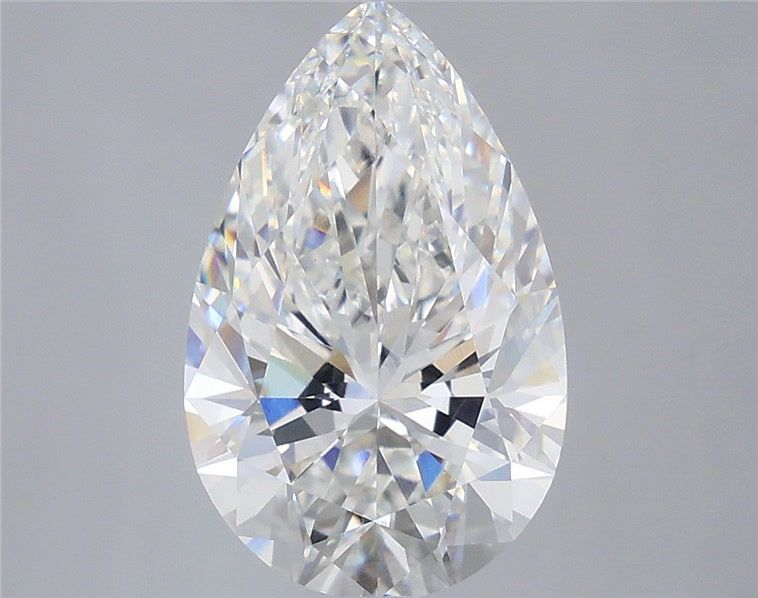 4.08 Carat Pear Shaped, Very Good Cut, F Color, VVS2 Clarity, IGI Certified Lab Grown Diamond
