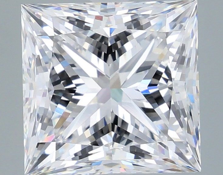 5.10 Carat Princess Shaped, Ideal Cut, E Color, VVS1 Clarity, IGI Certified Lab Grown Diamond