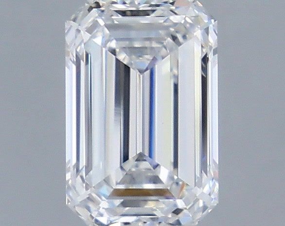 1.60 Carat Emerald Shaped, Ideal Cut, D Color, VVS2 Clarity, IGI Certified Lab Grown Diamond