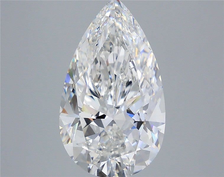 5.80 Carat Pear Shaped, Excellent Cut, E Color, VVS2 Clarity, IGI Certified Lab Grown Diamond