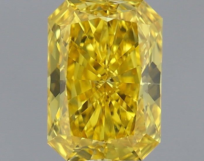 1.00 Carat Radiant Shaped, Very Good Cut, FANCY VIVID YELLOW Color, VVS2 Clarity, IGI Certified Lab Grown Diamond