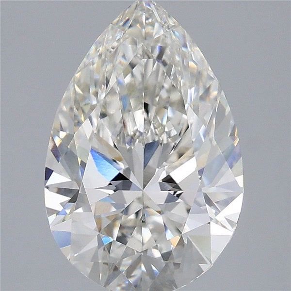 3.09 Carat Pear Shaped, Ideal Cut, G Color, VVS2 Clarity, IGI Certified Lab Grown Diamond