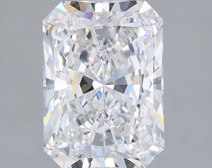 1.43 Carat Radiant Shaped, Ideal Cut, D Color, VVS2 Clarity, IGI Certified Lab Grown Diamond