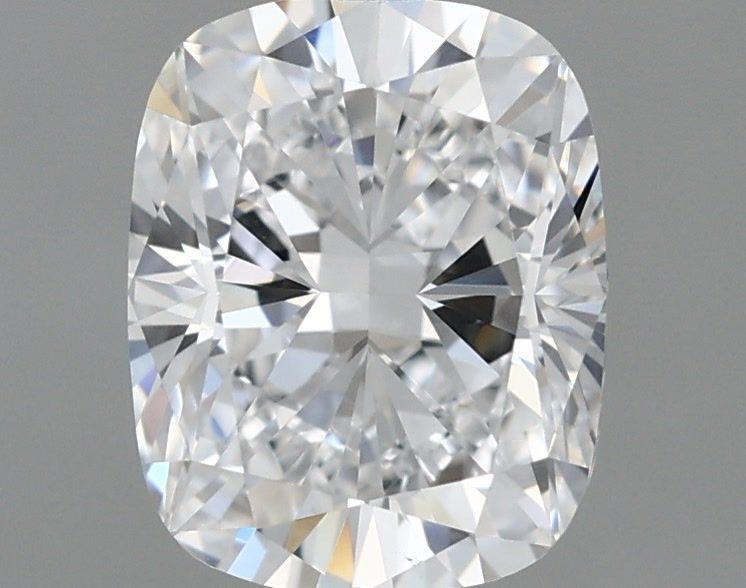1.54 Carat Cushion Shaped, Ideal Cut, D Color, VVS2 Clarity, IGI Certified Lab Grown Diamond