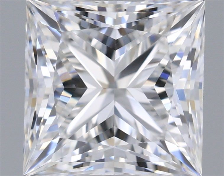 1.21 Carat Princess Shaped, Ideal Cut, D Color, VVS2 Clarity, IGI Certified Lab Grown Diamond