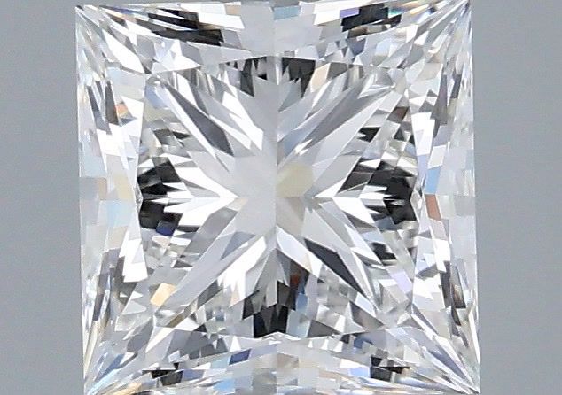 1.95 Carat Princess Shaped, Very Good Cut, E Color, VVS2 Clarity, IGI Certified Lab Grown Diamond