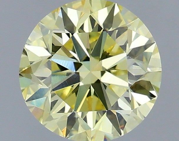 1.46 Carat Round Shaped, Very Good Cut, FANCY VIVID YELLOW Color, VS1 Clarity, IGI Certified Lab Grown Diamond