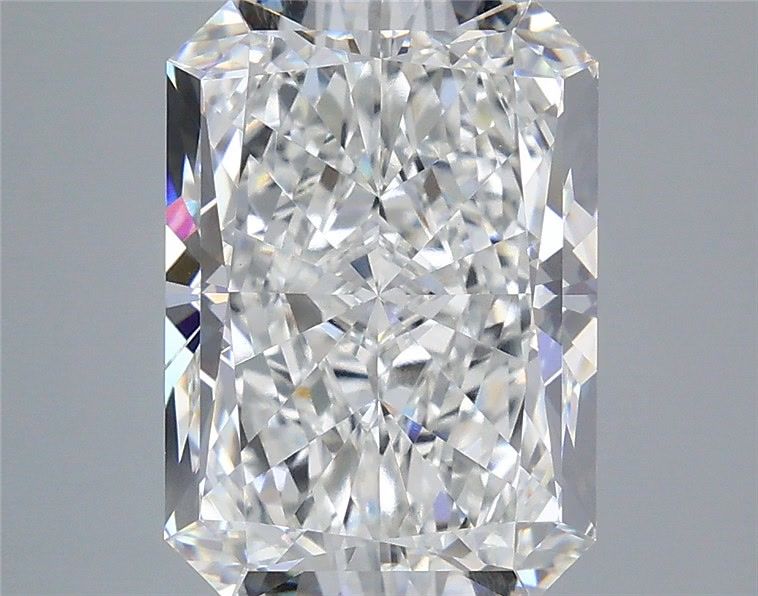 5.53 Carat Radiant Shaped, Excellent Cut, E Color, VVS2 Clarity, IGI Certified Lab Grown Diamond