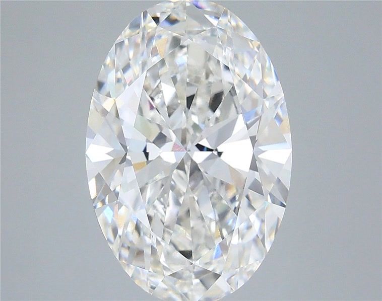 4.35 Carat Oval Shaped, Ideal Cut, F Color, VVS2 Clarity, IGI Certified Lab Grown Diamond