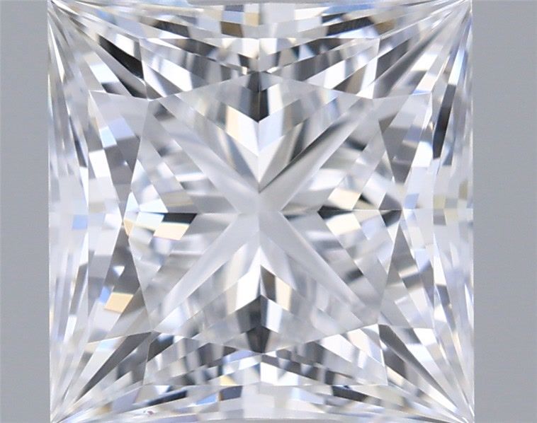 1.26 Carat Princess Shaped, Ideal Cut, D Color, VVS1 Clarity, IGI Certified Lab Grown Diamond