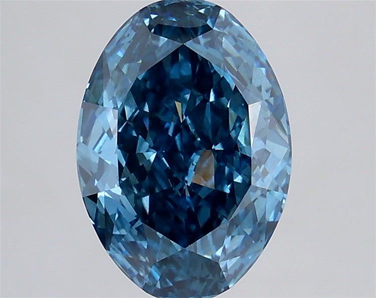 2.50 Carat Oval Shaped, Very Good Cut, FANCY VIVID BLUE Color, SI1 Clarity, IGI Certified Lab Grown Diamond
