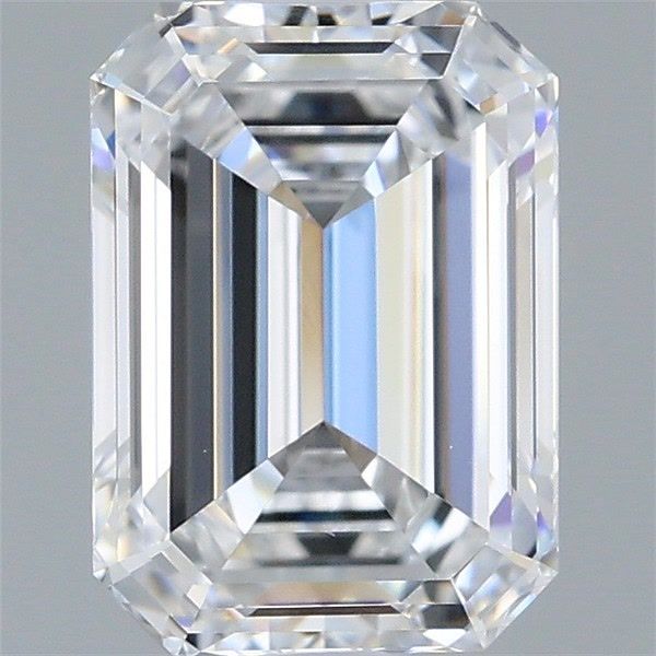 1.45 Carat Emerald Shaped, Very Good Cut, D Color, VVS2 Clarity, IGI Certified Lab Grown Diamond