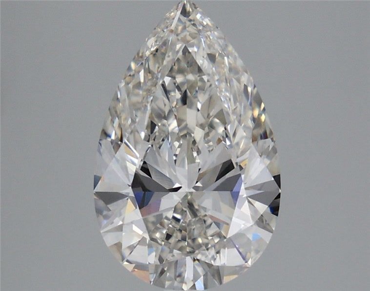 4.08 Carat Pear Shaped, Ideal Cut, G Color, VVS2 Clarity, IGI Certified Lab Grown Diamond