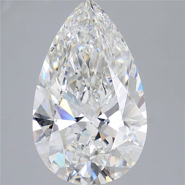5.10 Carat Pear Shaped, Ideal Cut, F Color, VVS1 Clarity, IGI Certified Lab Grown Diamond