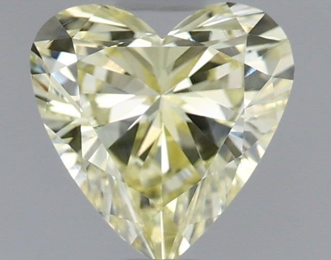 0.75 Carat Heart Shaped, Very Good Cut, FANCY VIVID YELLOW Color, VVS2 Clarity, IGI Certified Lab Grown Diamond