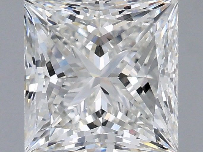 2.60 Carat Princess Shaped, Ideal Cut, F Color, VS1 Clarity, IGI Certified Lab Grown Diamond