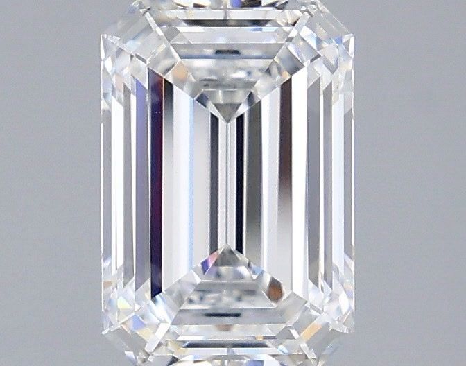 1.82 Carat Emerald Shaped, Ideal Cut, E Color, VVS2 Clarity, IGI Certified Lab Grown Diamond
