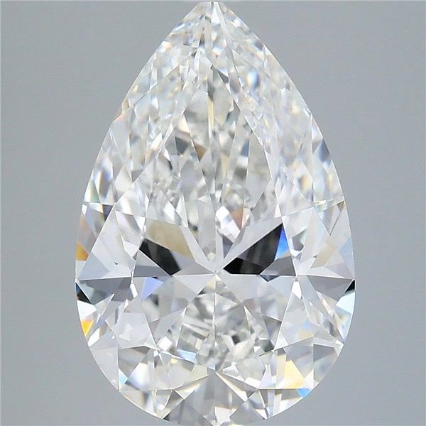 5.08 Carat Pear Shaped, Ideal Cut, F Color, VS1 Clarity, IGI Certified Lab Grown Diamond