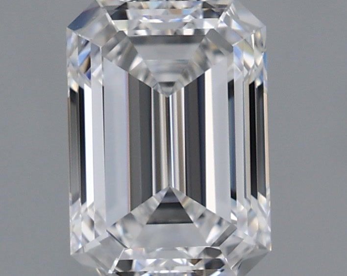 0.99 Carat Emerald Shaped, Ideal Cut, D Color, VVS2 Clarity, IGI Certified Lab Grown Diamond