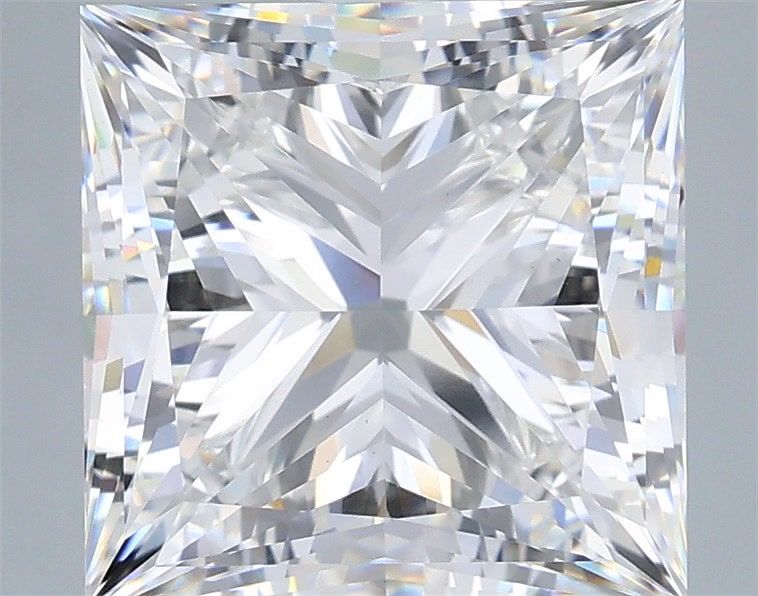 5.51 Carat Princess Shaped, Very Good Cut, E Color, VS1 Clarity, IGI Certified Lab Grown Diamond