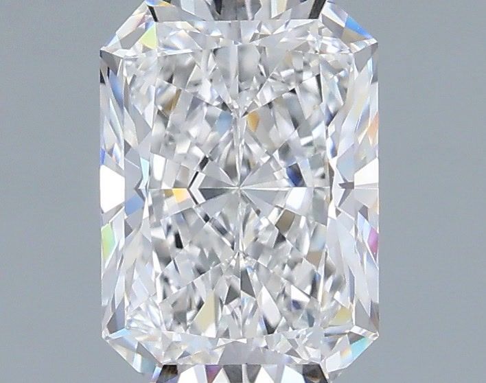 1.54 Carat Radiant Shaped, Very Good Cut, D Color, IF Clarity, IGI Certified Lab Grown Diamond